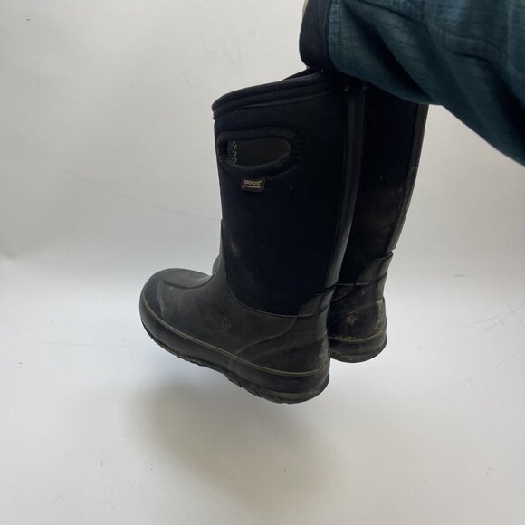 BOGS Big Kids Classic High HA Black Fabric Rain/Snow Boots Sz 13 US 30 EU Read - Picture 11 of 16